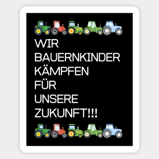 farmers stricke black 2024 BAUERNKINDER KÄMPFEN FÜR UNSERE ZUKUNFT!! Sticker